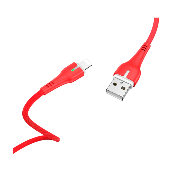 Кабель HOCO X45 USB (m)-Lightning (m) 1.0м 2.4A силикон красный (1/22/220)