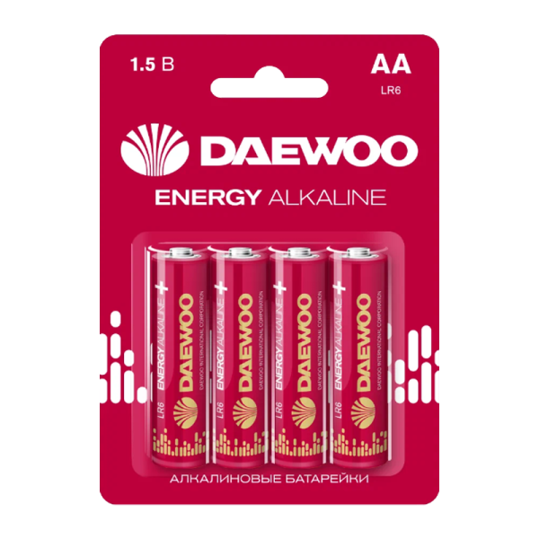 Батарейка Daewoo ENERGY LR6 AA BL4 Alkaline 1.5V (4/40/960)