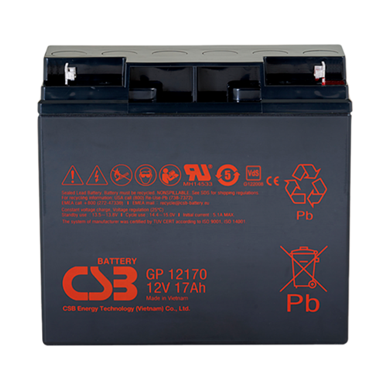 Аккумулятор свинцово-кислотный CSB GP12170 B3 12V 17Ah