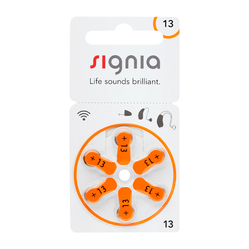 Батарейка Siemens Signia ZA13 BL6 Zinc Air 1.45V (6/60/300)