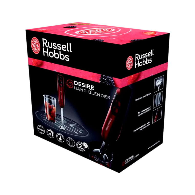 Блендер Russell Hobbs 18976-56 Desire 400W 2 скорости красный черный