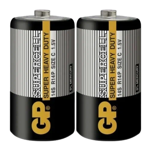 Батарейка GP Supercell R14 C Shrink 2 Heavy Duty 1.5V (2/24/480) R