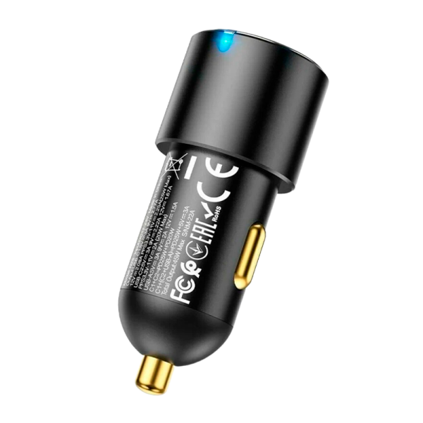 Автомобильное З/У HOCO NZ6 1USB/2Type-C 3.0A 45W PD3.0 черный (1/12/120)