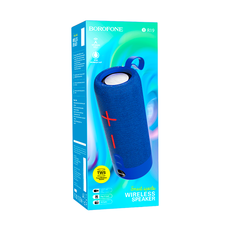 Портативная колонка Borofone BR19 bluetooth 5.1 microSD синий (1/50)