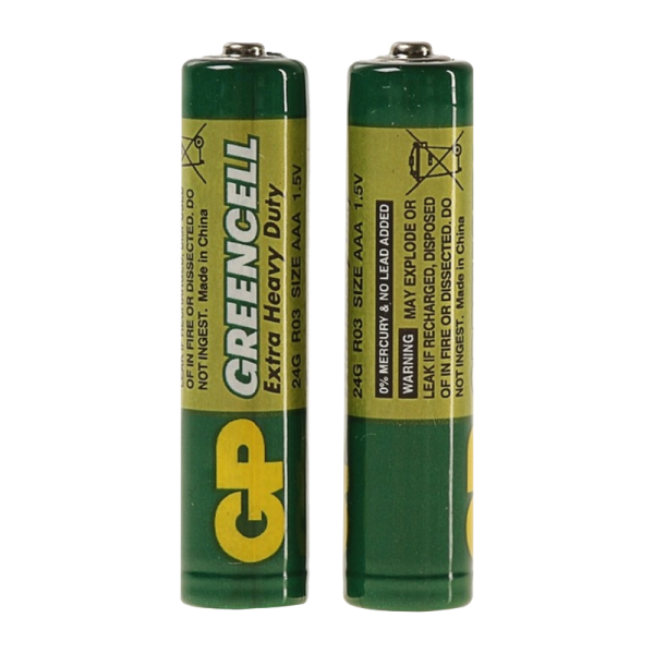 Батарейка GP GreenCell R03 AAA Shrink 2 Heavy Duty 1.5V (2/40/200/1000) R