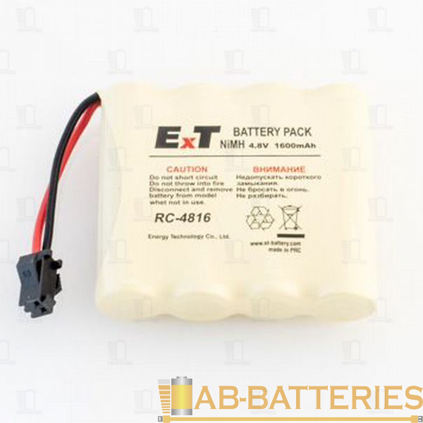 Аккумулятор ET RC-4816WSM BL1 черный, 4.8V, 1600mAh, Ni-Мн