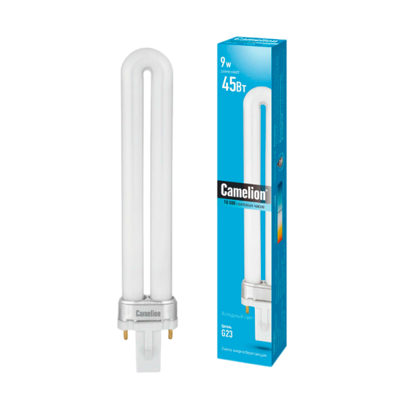Лампа энергосберегающая Camelion T4 G23 9W 4200К 220-240V U-образная (1/5/50/200)