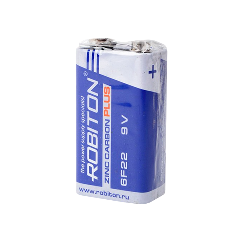 Батарейка ROBITON PLUS R-6F22-SR1 250mAh в упак 10 шт (10/200)