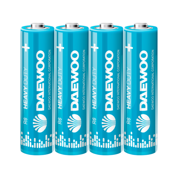 Батарейка Daewoo R6 AA Shrink 4 Heavy Duty 1.5V (4/60/960)