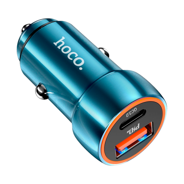 Автомобильное З/У HOCO Z46 USB 3.0A синий сапфир (1/12/120)