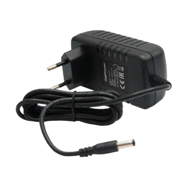 Блок питания GoPower 3.0A 12V 5,5x2,5/12мм импульсный (1/90)