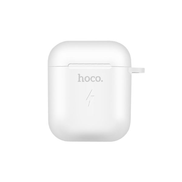 Зарядный чехол HOCO CW22 для Airpods 0.5A силикон беспр. зар. Qi белый (1/22/220)