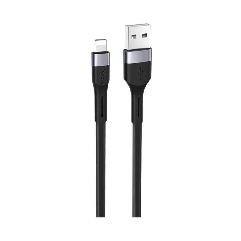 Кабель HOCO X34 USB (m)-Lightning (m) 1.0м 2.4A силикон черный (1/31/310)