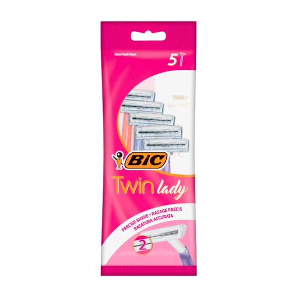 Бритва BIC "Twin Lady" 2 лезвия пластиковая ручка 5шт. (1/20)