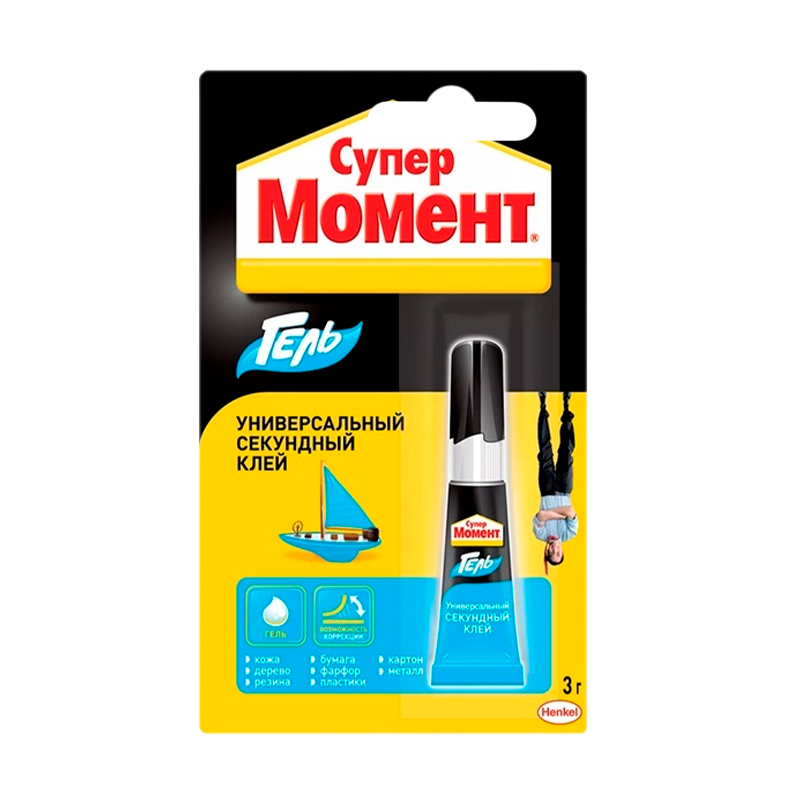 Супер-клей Момент ТРИО ГЕЛЬ 3г универсальный BL1