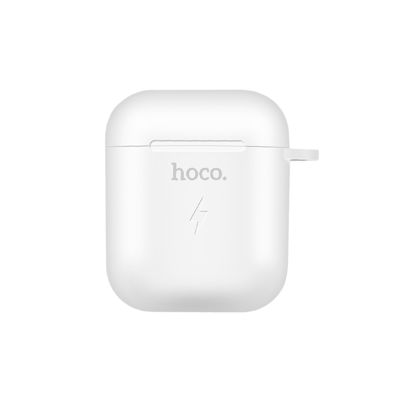 Зарядный чехол HOCO CW22 для Airpods 0.5A силикон беспр. зар. Qi белый (1/22/220)
