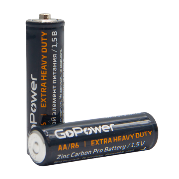 Батарейка GoPower R6 AA Shrink 2 Heavy Duty 1.5V (2/60/1200)