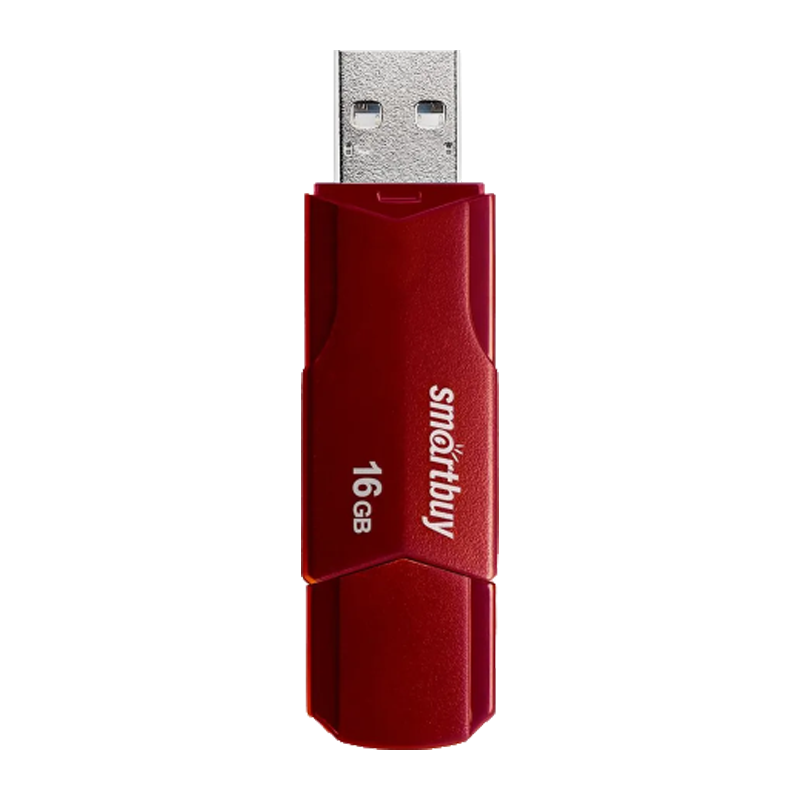 Флеш-накопитель Smartbuy Clue 16GB USB2.0 пластик бургунди