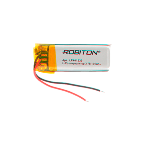 Аккумулятор ROBITON LP401230 3.7В 100мАч PK1 (1/10/250)