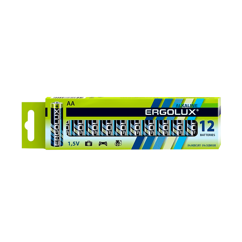 Батарейка Ergolux LR6 AA BL12 Alkaline 1.5V (12/720)