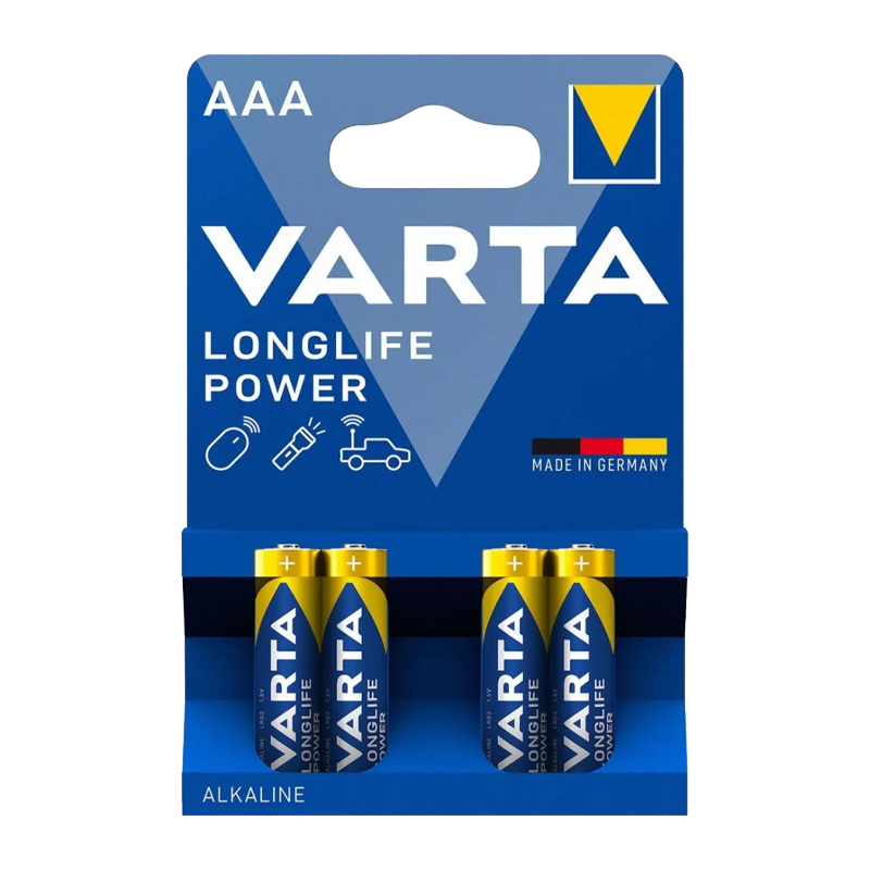 Батарейка Varta LONGLIFE POWER (HIGH ENERGY) LR03 AAA BL4 Alkaline 1.5V (4903) (4/40/200)