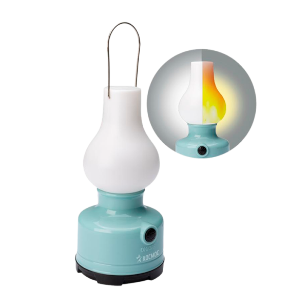 *Фонарь туристический Космос 603B 3W LED от батареек IP54 2 режима белый голубой (1/30/60) 