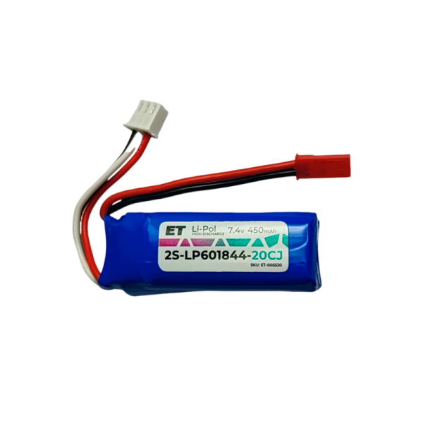 Аккумулятор ET 2S-LP601844-20CJ Li-Pol, 7.4В, 450мАч (1/10)