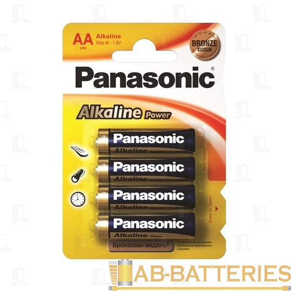 Батарейка Panasonic Alkaline power LR6 AA BL4 1.5V PR (4/48/240)