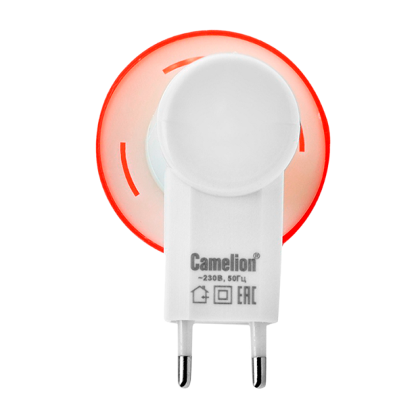 Ночник Camelion NL-193 "Светильник красный" 3LED 0.5W 220V в розетку (1/24/96)