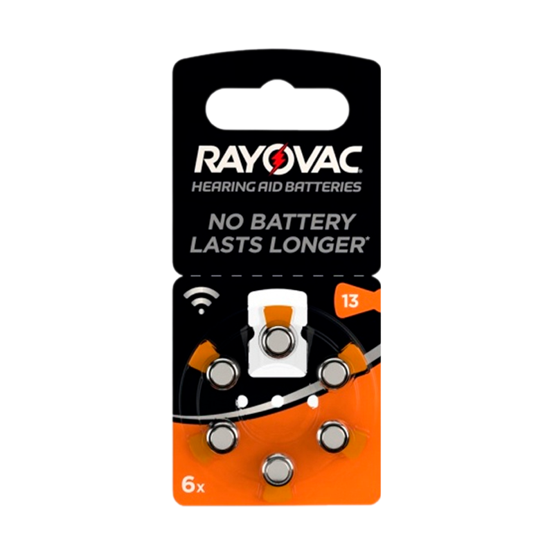 Батарейка Rayovac ACOUSTIC ZA13 BL6 Zinc Air 1.45V 0%Hg (6/60/600)