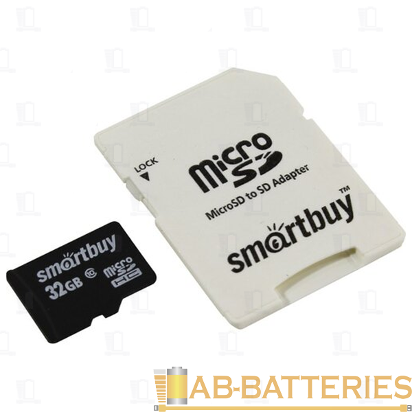 Карта памяти microSD Smartbuy COMPACT 32GB Class10 UHS-I (U1) 10 МБ/сек с адаптером