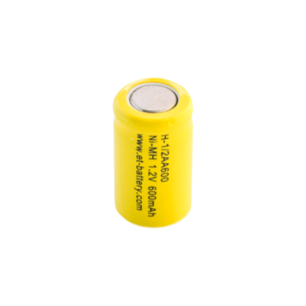 Аккумулятор ET H-1/2AA600 14.5*25.0, 1.2В, 600мАч, Ni-MH (1/20/1000)