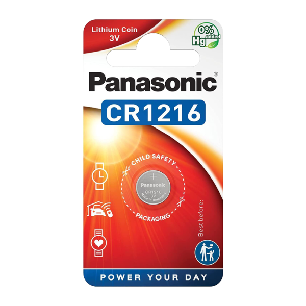 Батарейка Panasonic Power Cells CR1216 BL1 Lithium 3V (1/12)