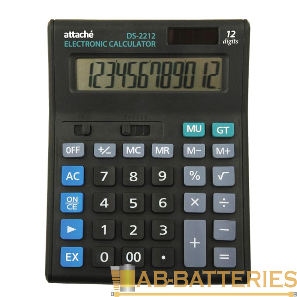 Калькулятор полноразмерный Attache ECONOMY 12-разрядный универсальный черный