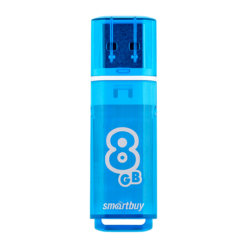 Флеш-накопитель Smartbuy Glossy 8GB USB2.0 пластик синий