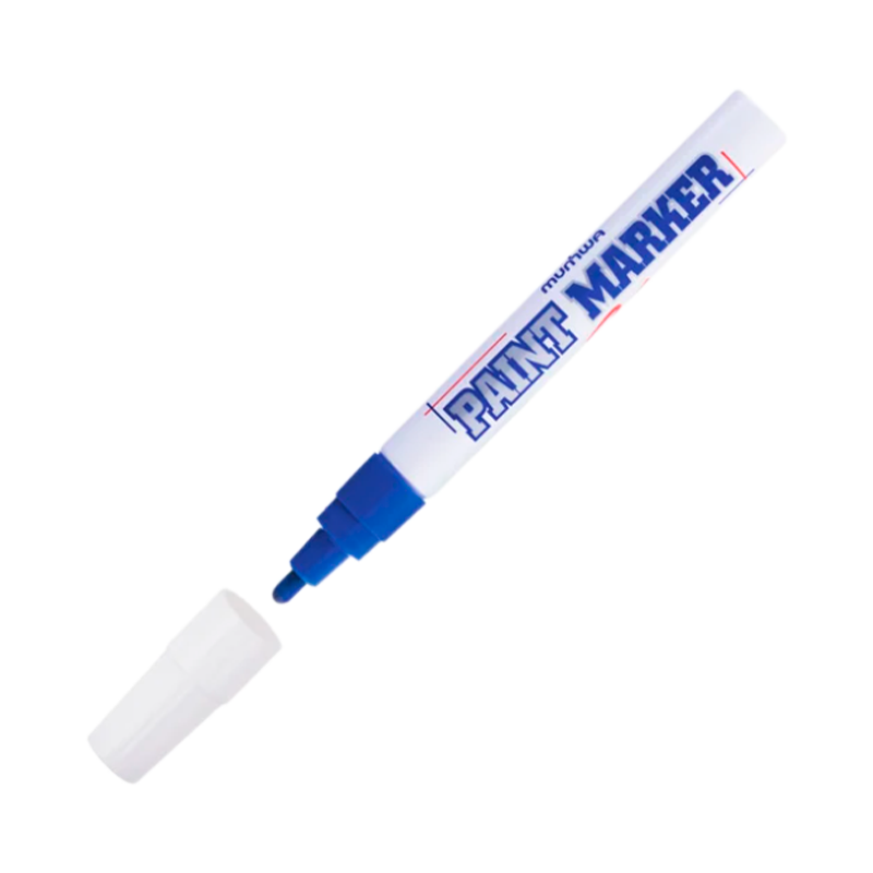 Маркер промышленный MunHwa PAINT MARKER PM-02 4.0мм нитрокраска синий (1/12/576)