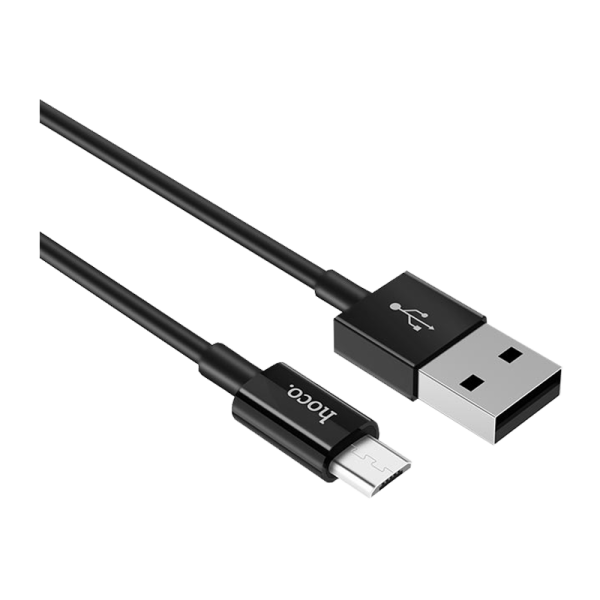 Кабель HOCO X23 USB (m)-microUSB (m) 1.0м 2.1A TPE черный (1/46/276)