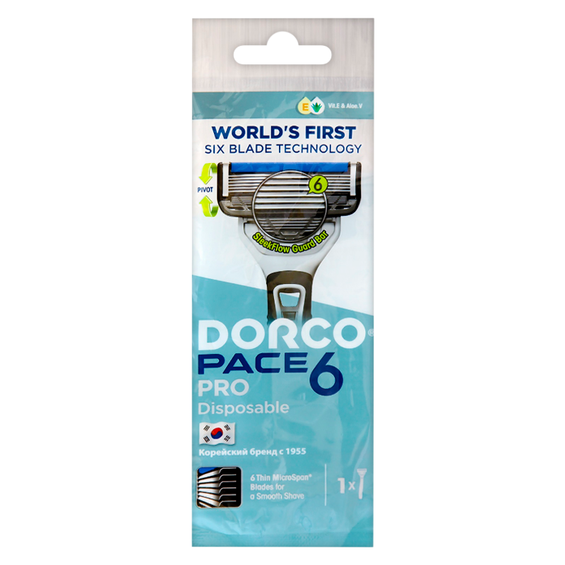Бритва DORCO PACE6 pro 6 лезвий 1шт. (1/10)