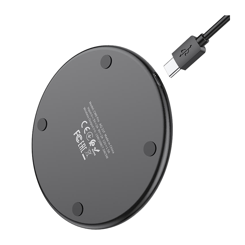Беспроводное З/У HOCO CW6 Pro 2.0A 15W черный (1/18/108)