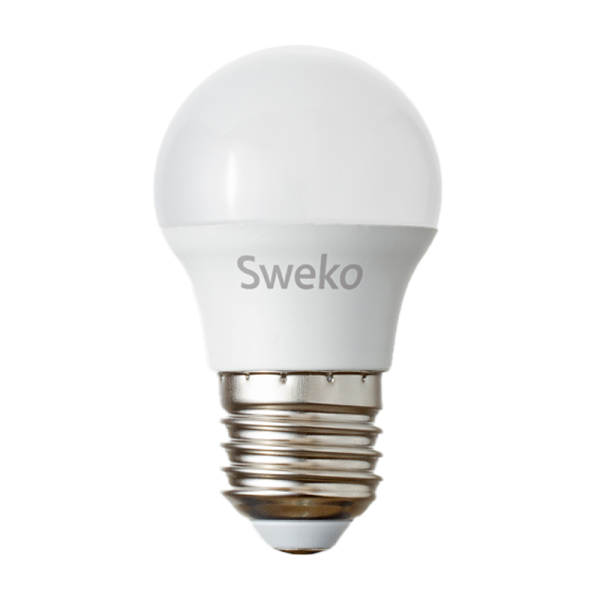 Лампа светодиодная Sweko G45 E27 7W 6500К 230V шар (1/5/100)