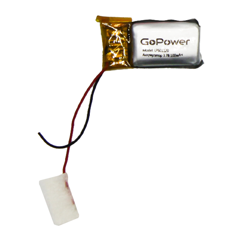 Аккумулятор Li-Pol GoPower LP601120 PK1 3.7V 100mAh с защитой (1/10/250)