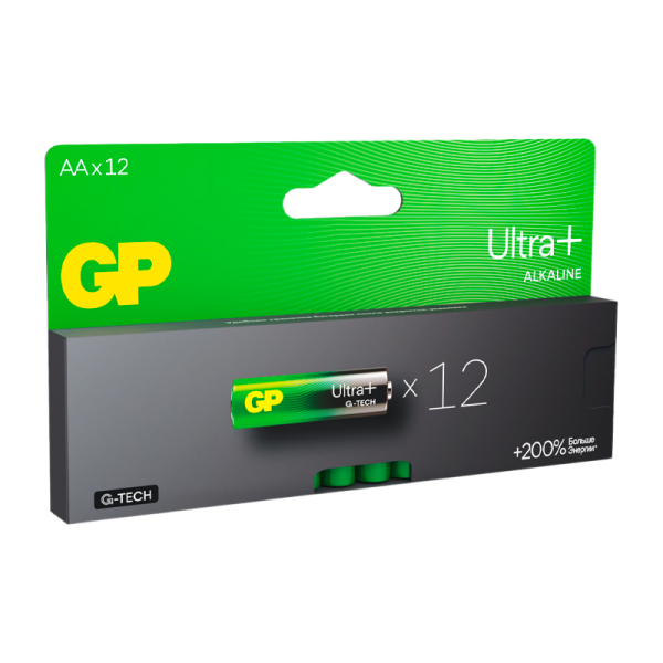 Батарейка GP ULTRA PLUS G-tech LR6 AA BL12 Alkaline 1.5V (12/96/768)