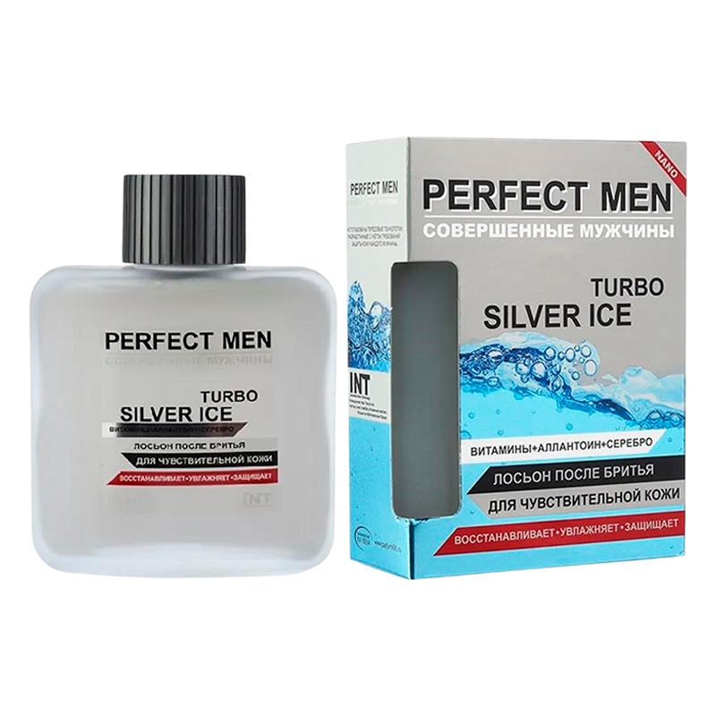 Лосьон после бритья XXI CENTURY Perfect Men Turbo Silver Ice для чувствительной кожи 100мл (1/48)