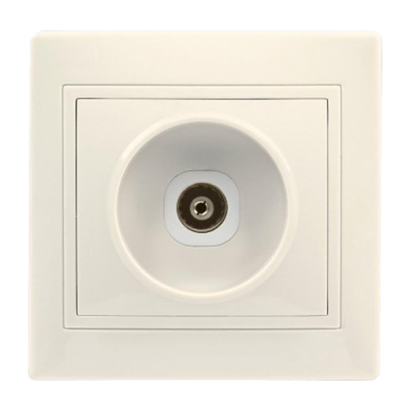 Розетка Smartbuy телевизионная 1-местная 75Ом 5-862МГц бежевая "Венера"