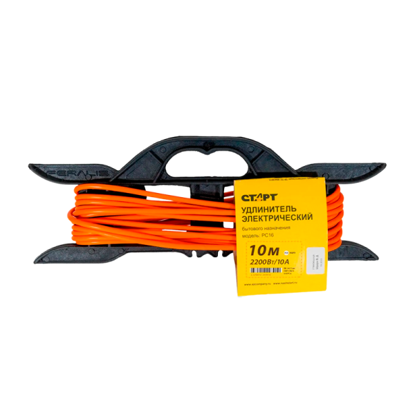 Удлинитель Старт на пластиковой рамке SG 1р.Б/З 10A 10.0м ПВС 2x0.75мм² IP20 (1/10)