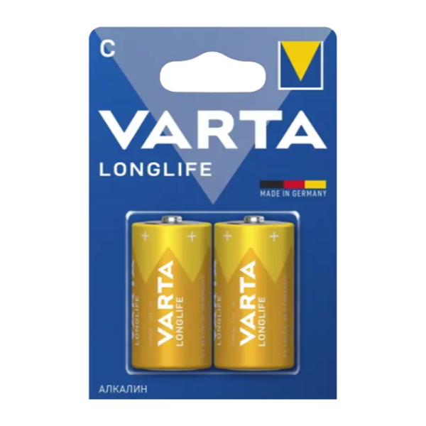 Батарейка Varta LONGLIFE LR14 C BL2 Alkaline 1.5V (4114) (2/20/200)