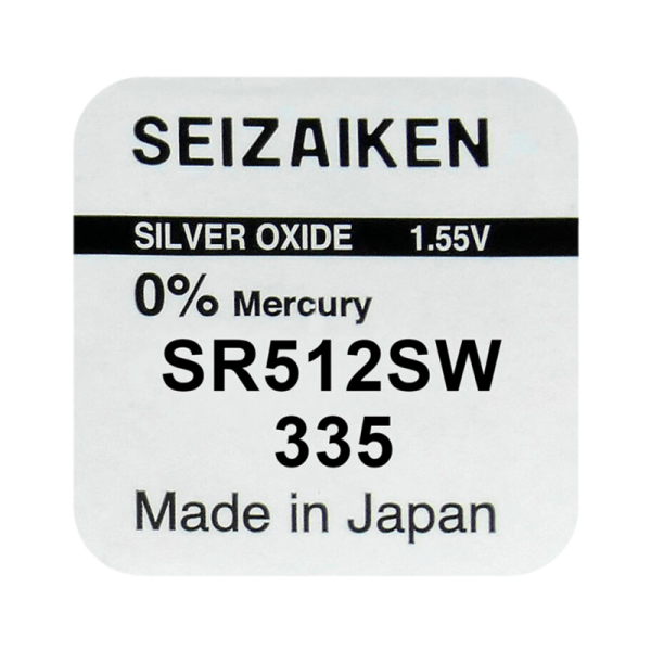 Батарейка SEIZAIKEN 335 (SR512SW) Silver Oxide 1.55V (1/10/100/1000)