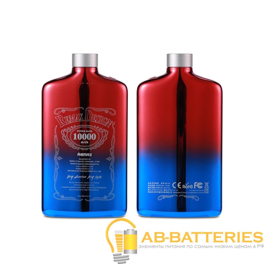Внешний аккумулятор Remax RPP-90 JENI 10000mAh 2.1A 2USB синий (1/60)