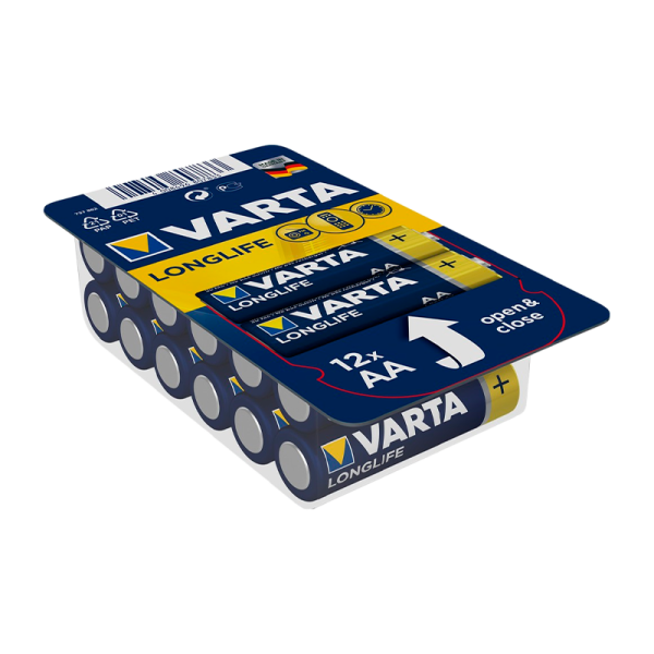 Батарейка Varta LONGLIFE LR6 AA BOX12 Alkaline 1.5V (4106)