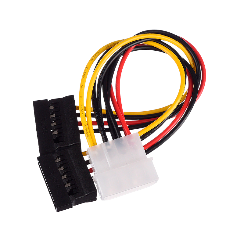 Кабель GoPower MOLEX (f)-2SATA (m) 0.2м PVC RoHS Premium Zip-Lock c подвесом (1/250)